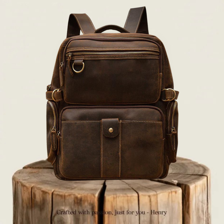 Basel | Brown Leather Backpack (BUY 1 GET 1 FREE)