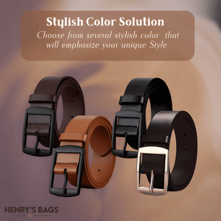 Milan | Everyday Belt with Square Alloy Buckle (BUY 1 GET 1 FREE)