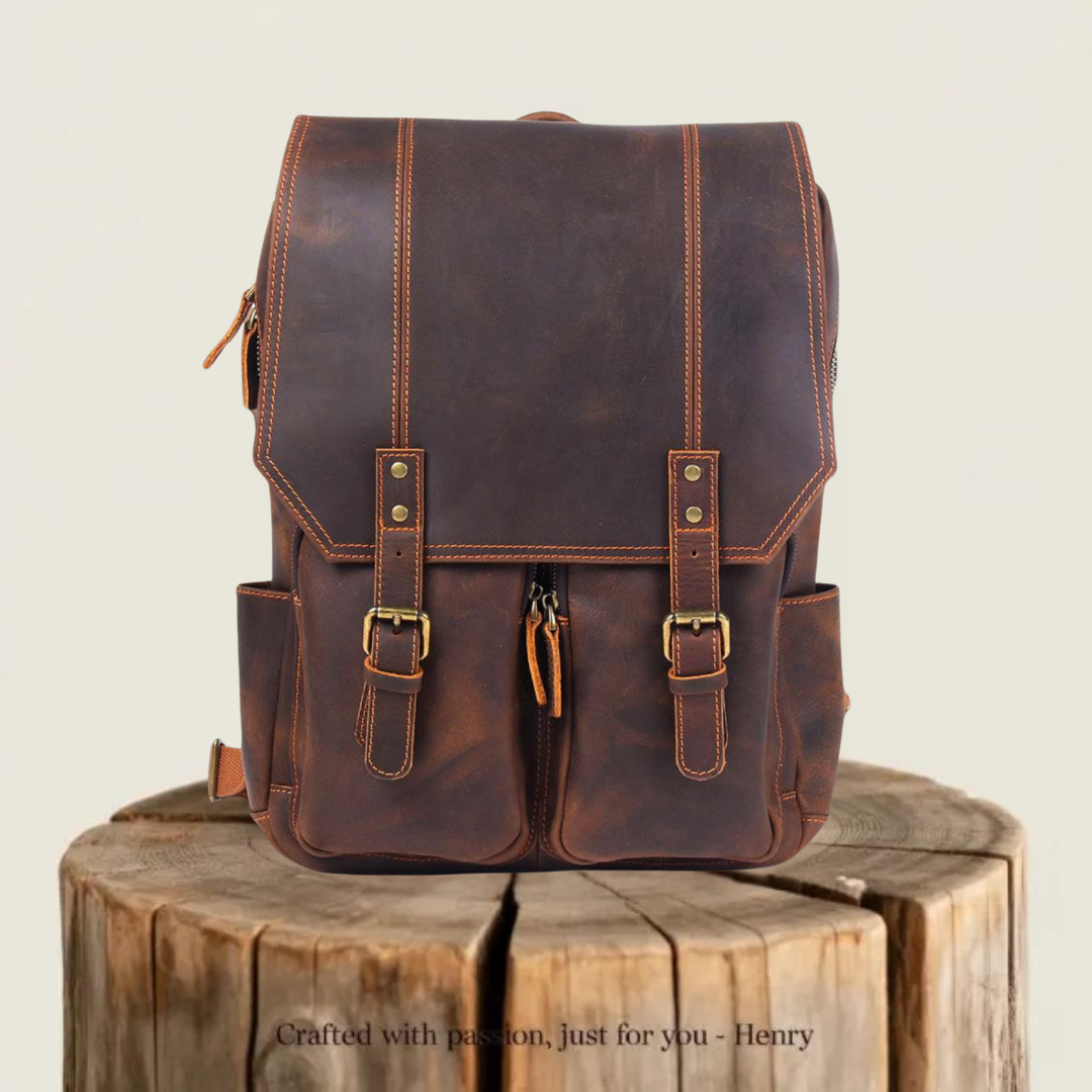 Biefeld | Brown Leather Backpack