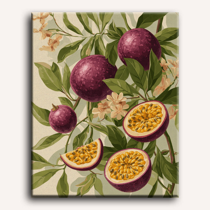 Malen nach Zahlen - Blühende Passionsfrucht