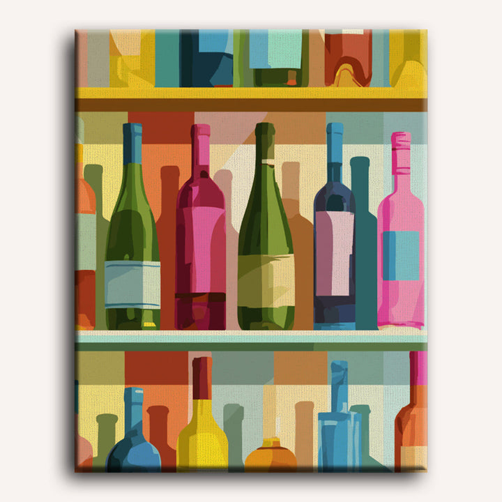 Malen nach Zahlen - Palette in der Flasche