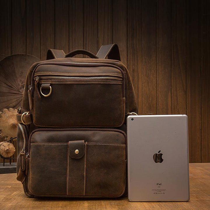 Basel | Brown Leather Backpack (BUY 1 GET 1 FREE)