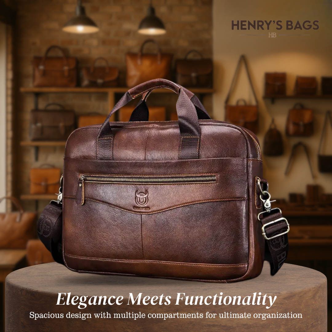 Clayton | Classic Leather Briefcase with Front Zip Accent (BUY 1 GET 1 FREE)
