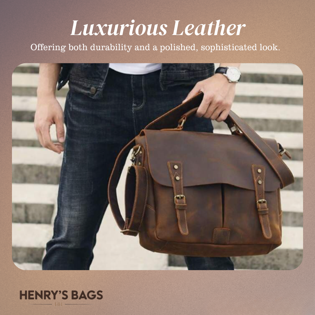 Clinton | Retro Leather Messenger Bag (BUY 1 GET 1 FREE)