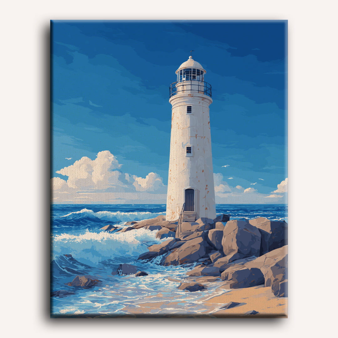 Malen nach Zahlen - Küstenleuchtturm