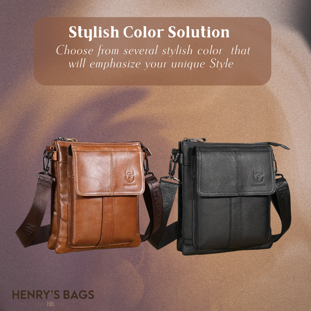 Colton | Slim Leather Crossbody with Flap Pocket Design