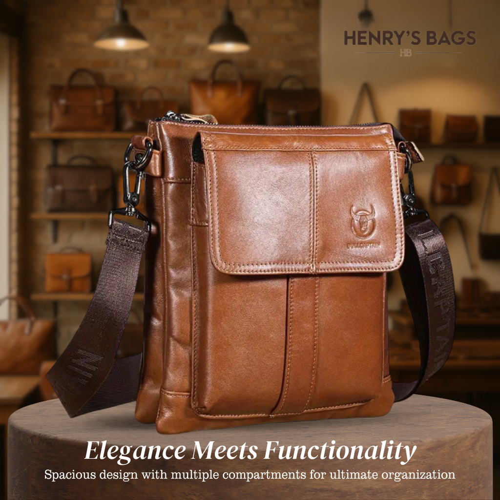 Colton | Slim Leather Crossbody with Flap Pocket Design