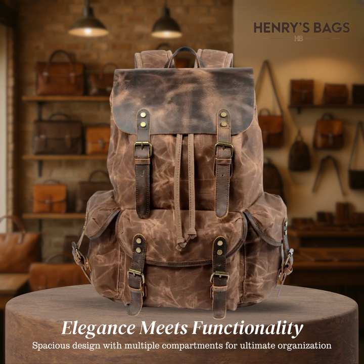 Crosby | Waterproof Retro Canvas Laptop Backpack (BUY 1 GET 1 FREE)