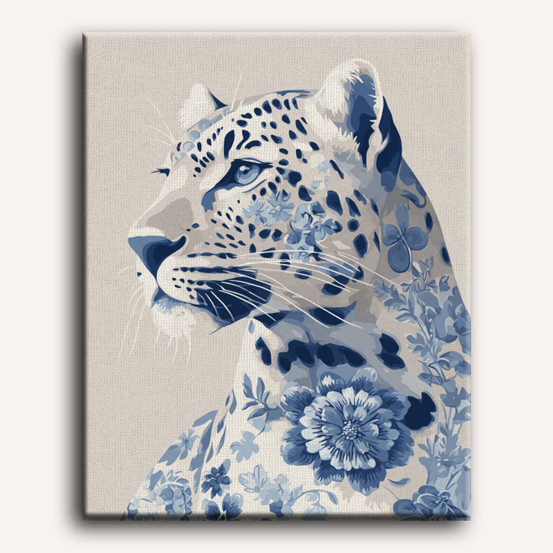 Malen nach Zahlen - Delfter Blauer Leopard