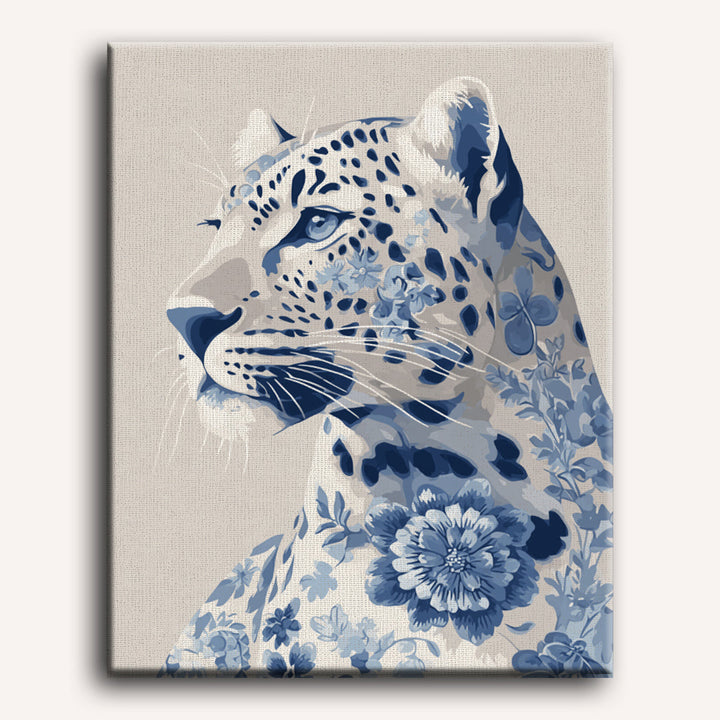 Malen nach Zahlen - Delfter Blauer Leopard