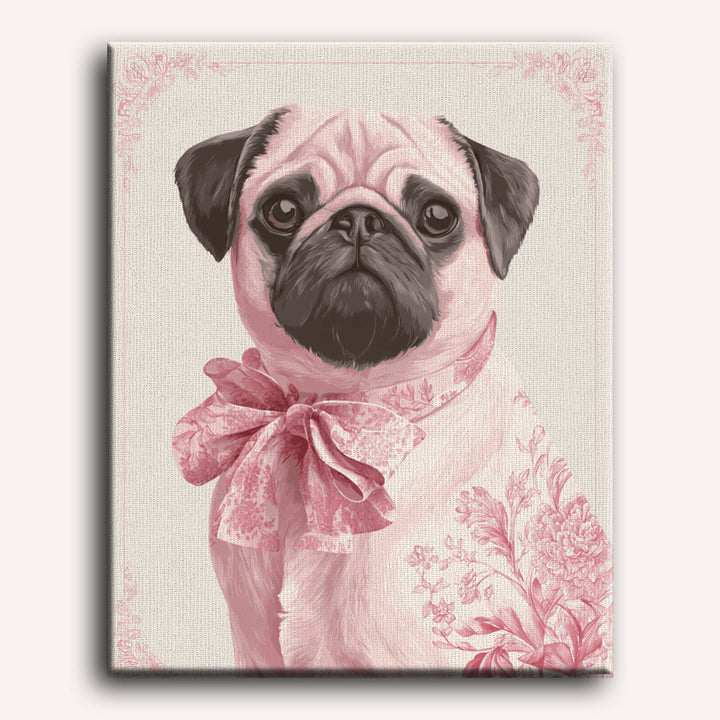 Malen nach Zahlen - Delfter Rosa Mops