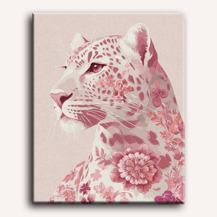 Malen nach Zahlen - Delfter Rosa Leopard