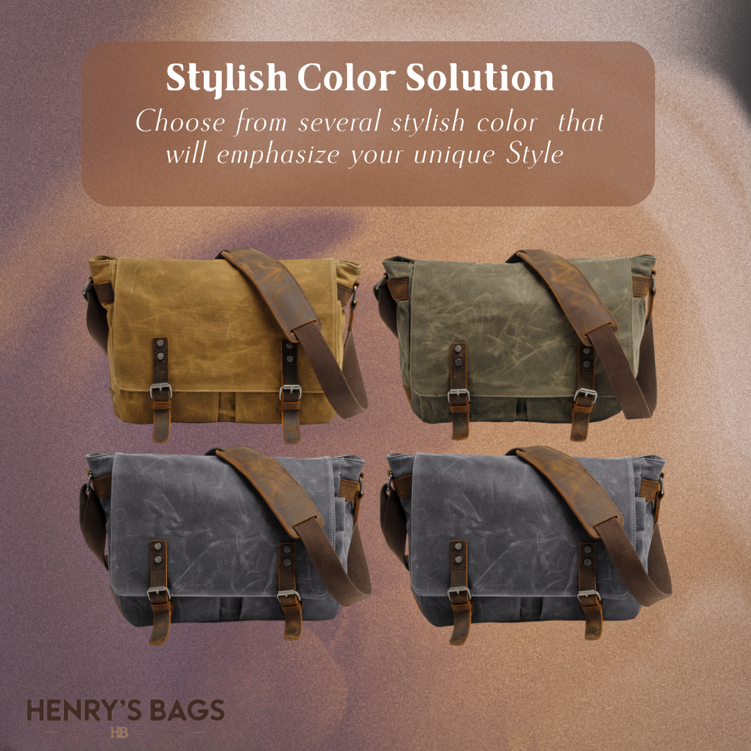 Drake | Waxed Accent Leather Shoulder Bag