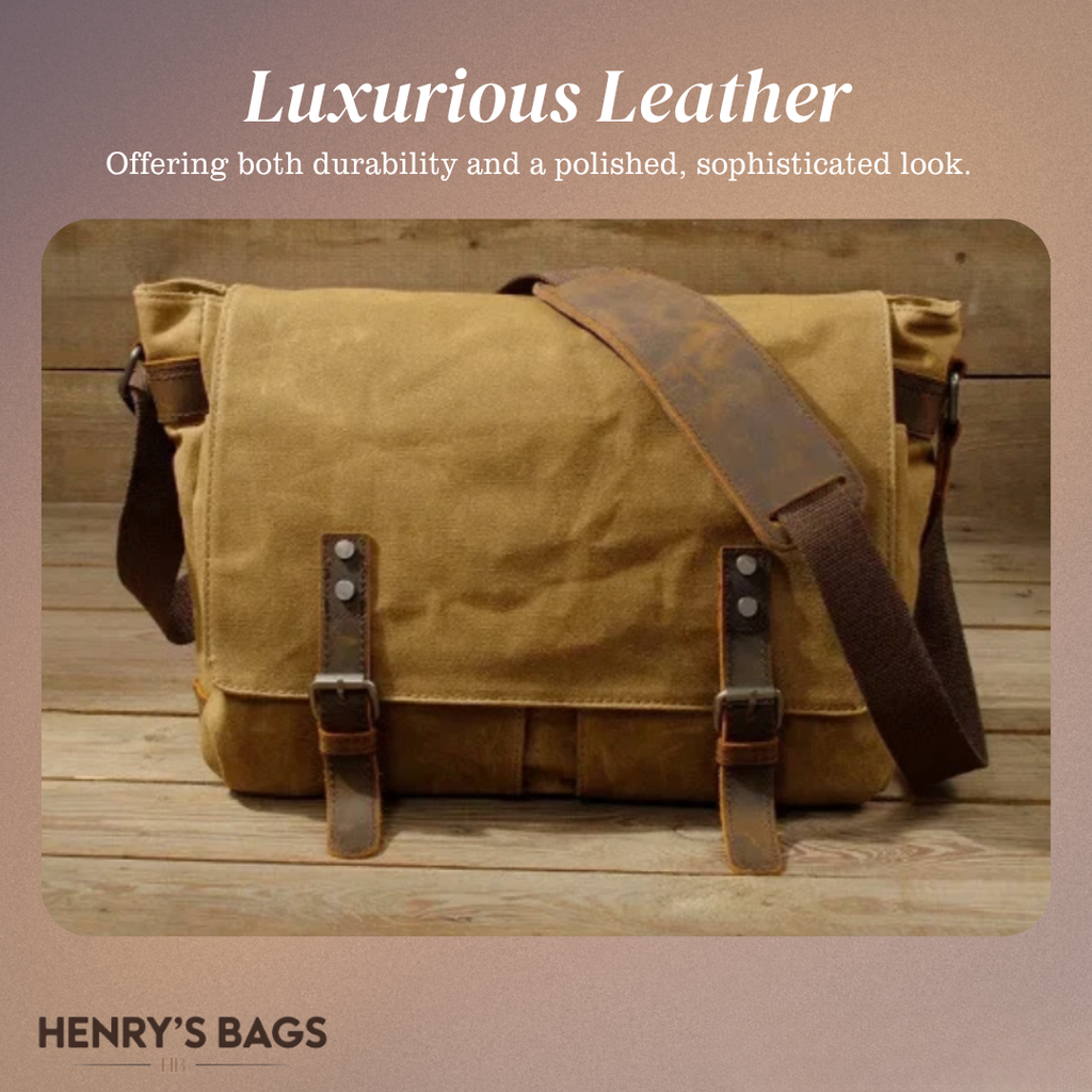 Drake | Waxed Accent Leather Shoulder Bag