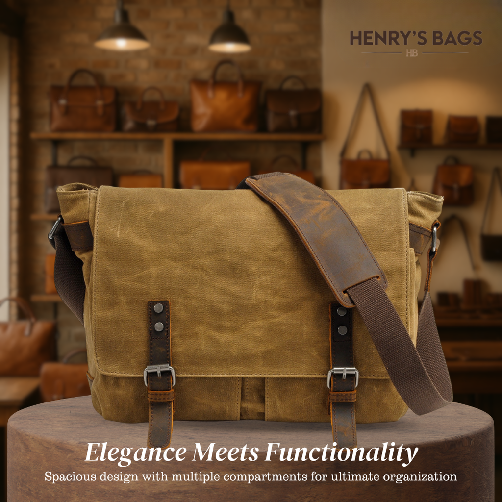 Drake | Waxed Accent Leather Shoulder Bag