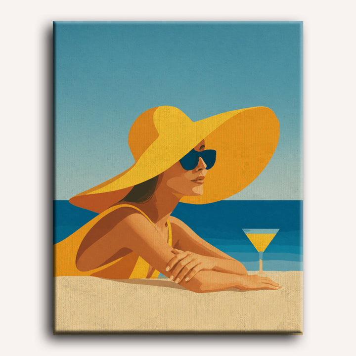 Malen nach Zahlen - Drink am Strand