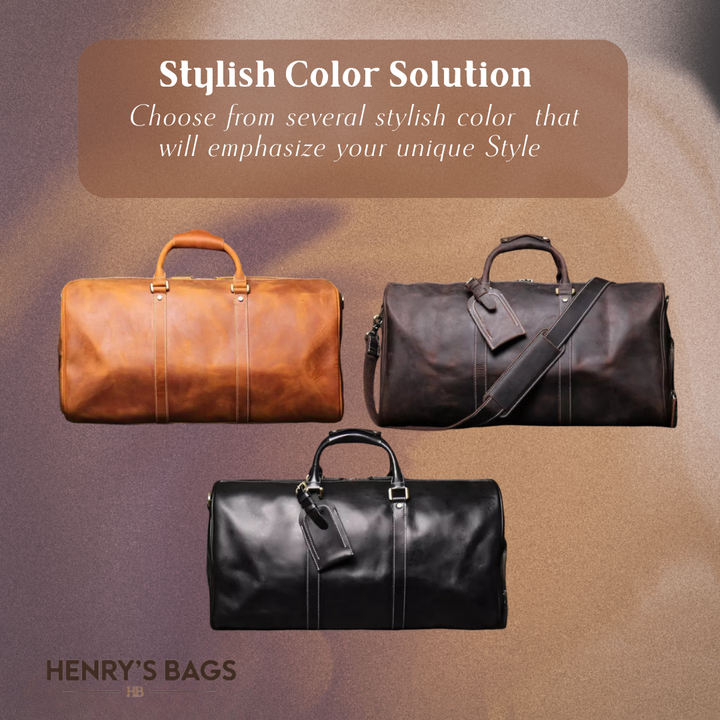Easton | Full-Grain Leather Duffel for Travel and Weekends (BUY 1 GET 1 FREE)