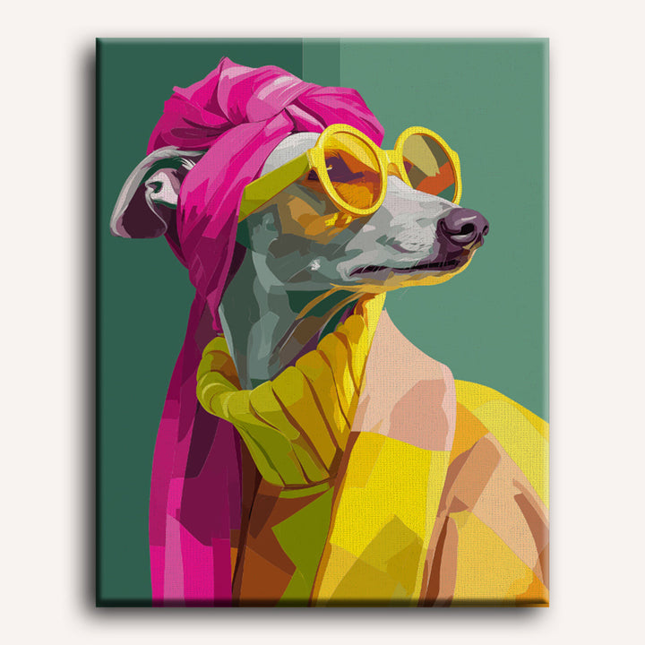 Malen nach Zahlen - Eleganter Windhund