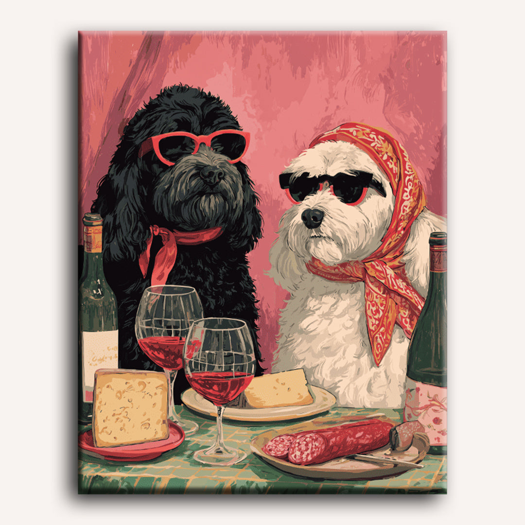 Malen nach Zahlen - Elegante Hunde