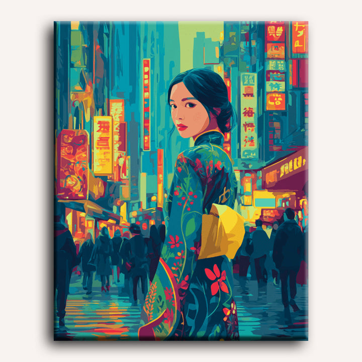 Malen nach Zahlen - Geisha in Tokio