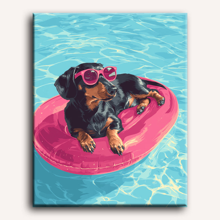 Malen nach Zahlen - Hotdog in Pink