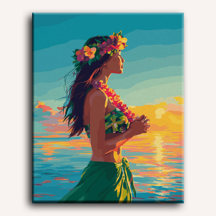 Malen nach Zahlen - Hula-Tänzerin