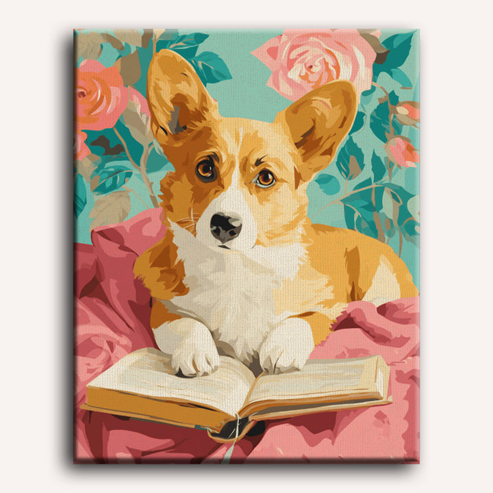 Malen nach Zahlen - Intelligenter Corgi