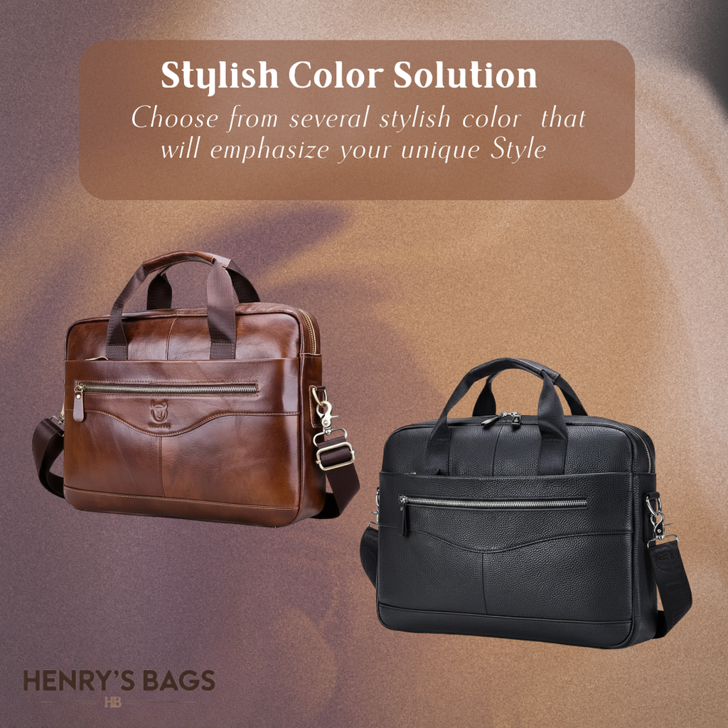 Jacob | Leather Spacious Briefcase Messenger Bag