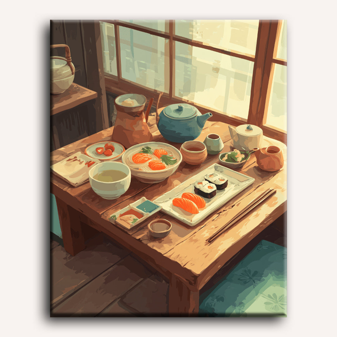 Malen nach Zahlen - Japanisches Abendessen