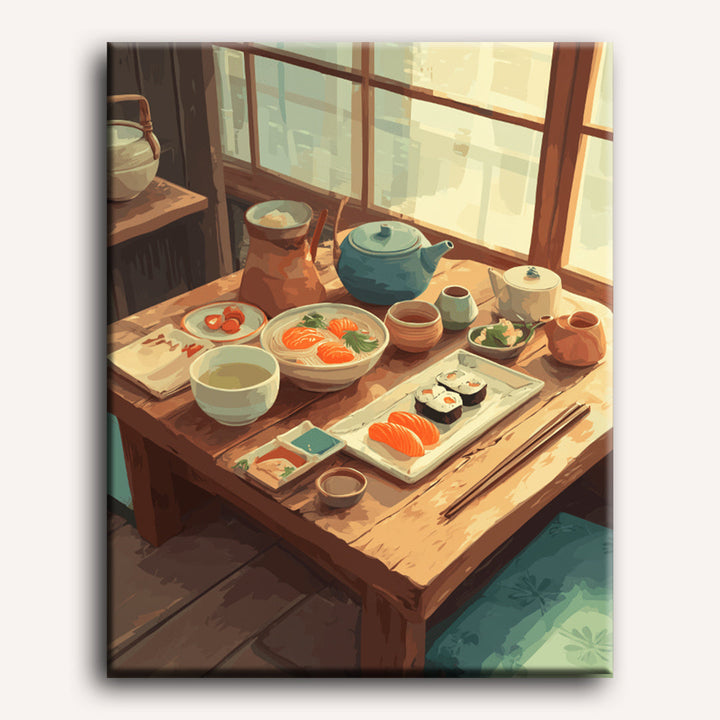 Malen nach Zahlen - Japanisches Abendessen