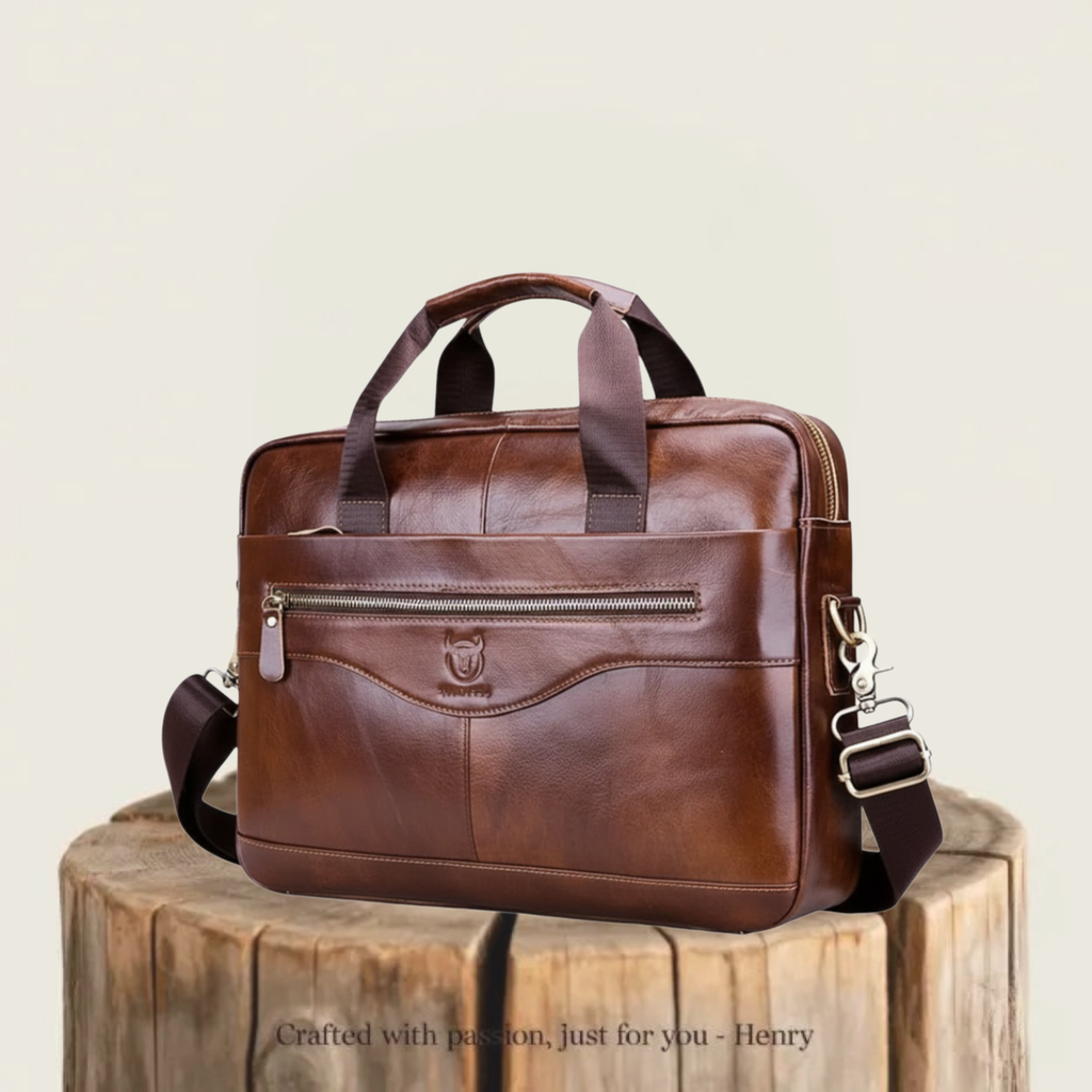 Jacob | Leather Spacious Briefcase Messenger Bag