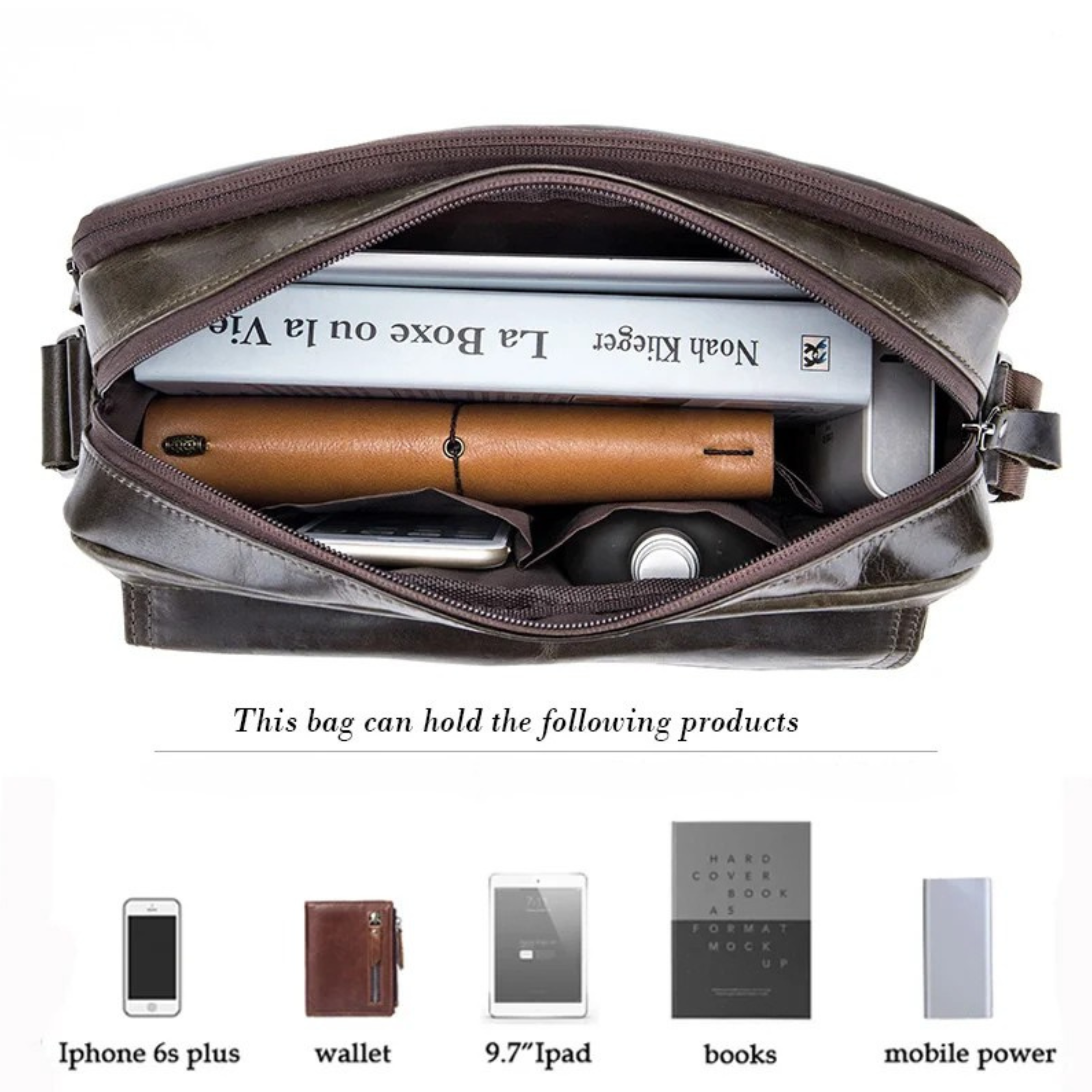 Greg | Genuine Leather Multifunctional Handbag