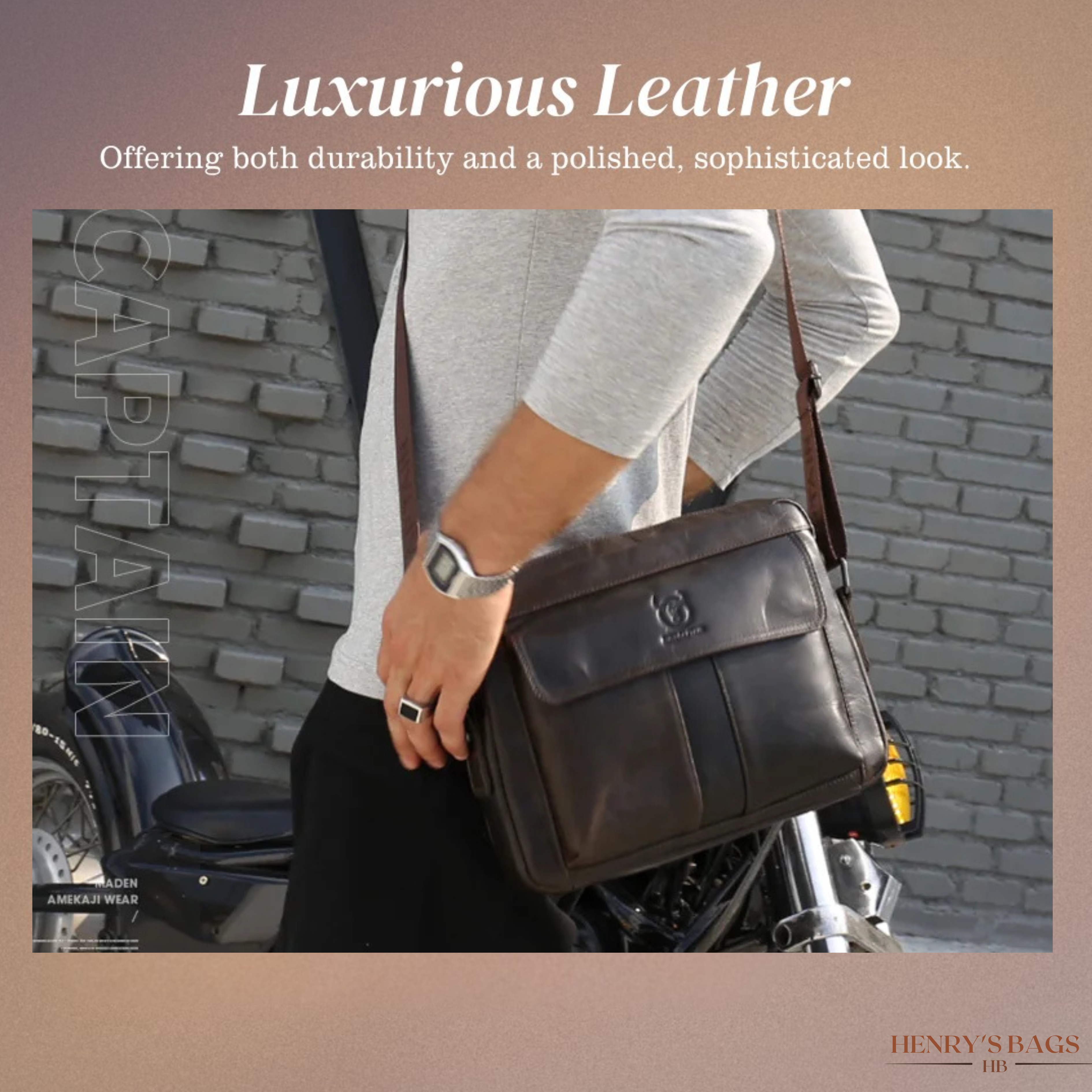 Greg | Genuine Leather Multifunctional Handbag