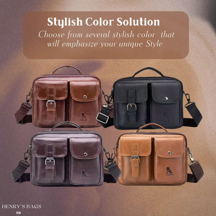 Grady | Classic Leather Shoulder Bag with Vintage Buckle Detail (BUY 1 GET 1 FREE)