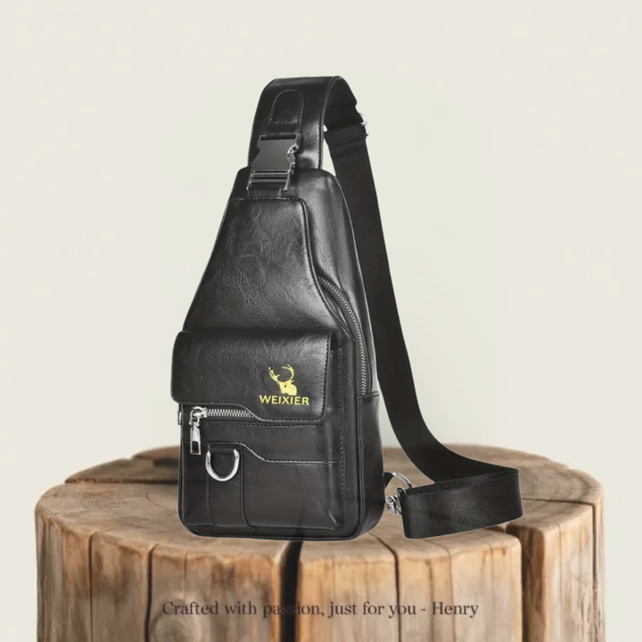 Daxton | Vertical Sling Bag with Secure Flap & Zips