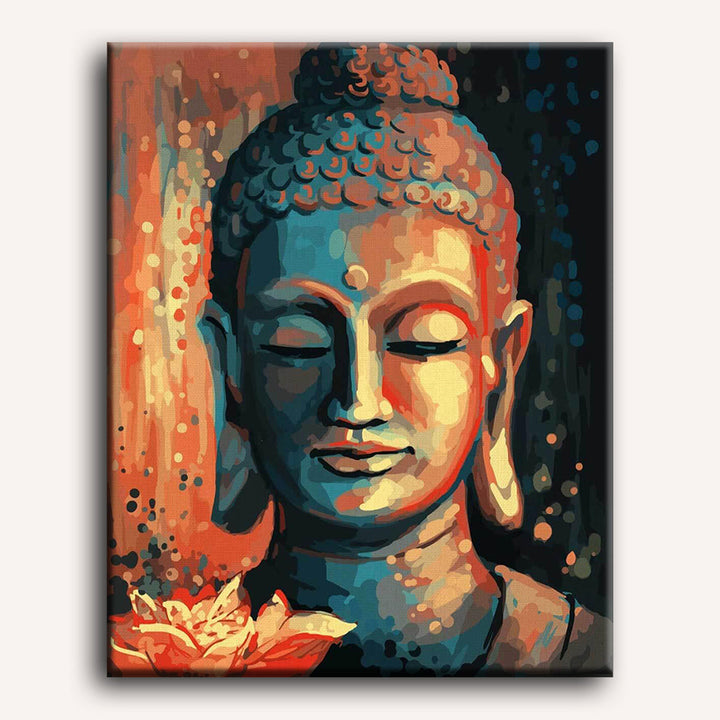 Malen nach Zahlen - Buddha mit Blume