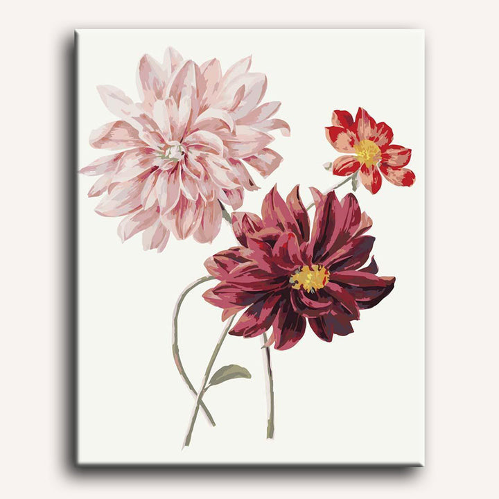 Malen nach Zahlen - Dahlias by Willem Hekking