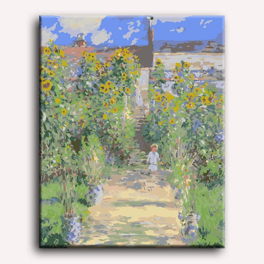 Malen nach Zahlen - Der Garten des Künstlers bei Vetheuil - Claude Monet