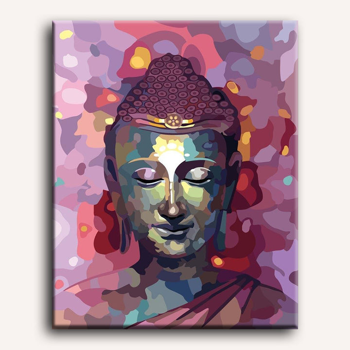 Malen nach Zahlen - Der pinke Buddha