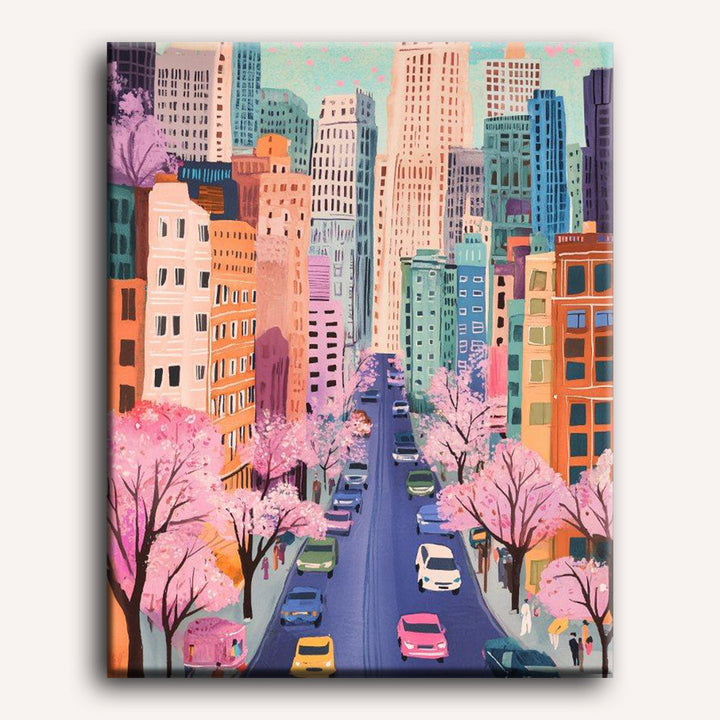 Malen nach Zahlen - Farbenfrohes New York