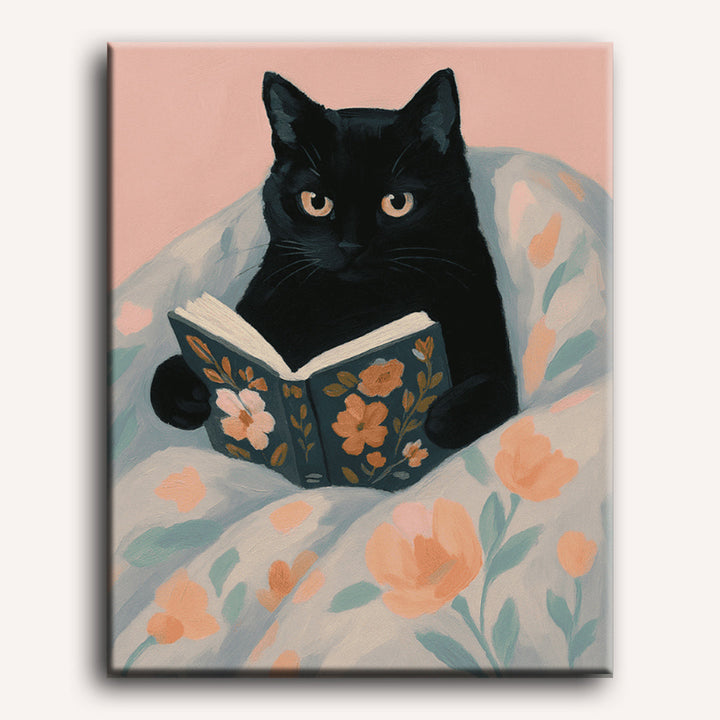 Malen nach Zahlen - Lesende Katze