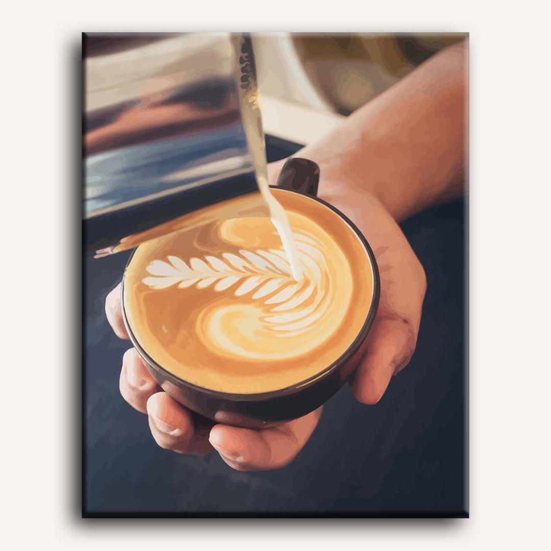 Malen nach Zahlen - Milchkaffee (Latte)