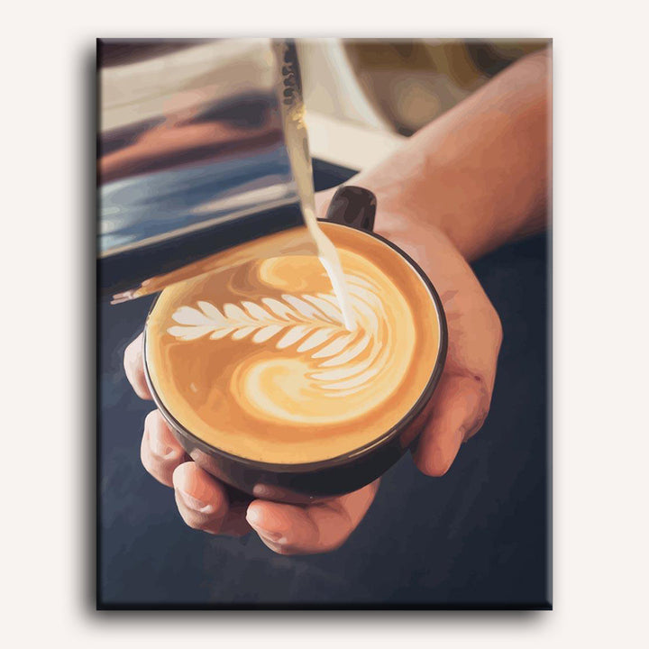 Malen nach Zahlen - Milchkaffee (Latte)