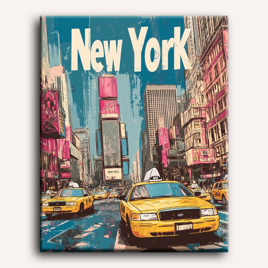 Malen nach Zahlen - New York Reiseposter