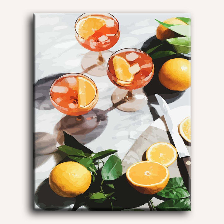 Malen nach Zahlen - Orange Summerdrinks