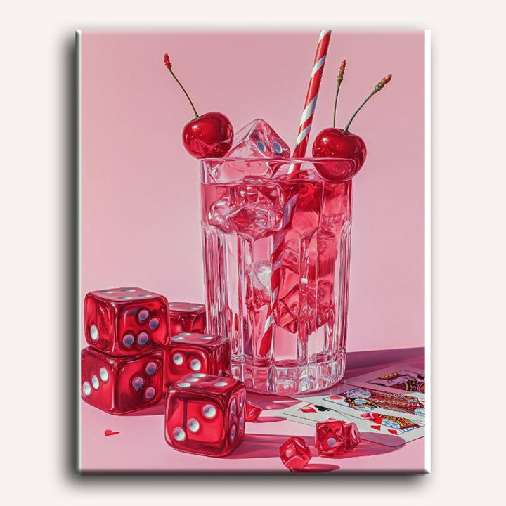 Malen nach Zahlen - Rosa Kirschgetränk