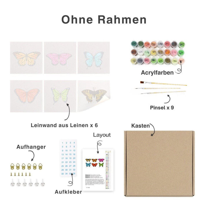 6 Mini-Gemälde |  4 Jahreszeiten Amsterdam Set