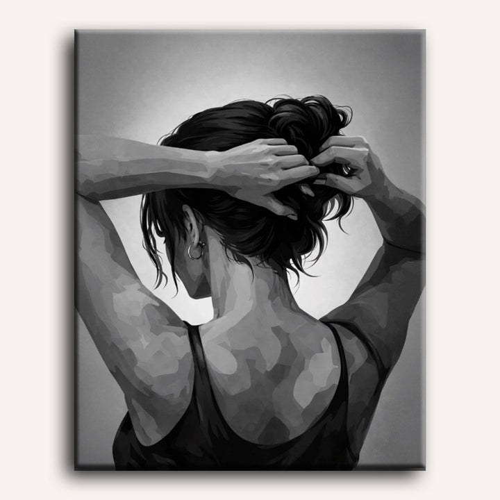 Malen nach Zahlen - Monochrome Dame