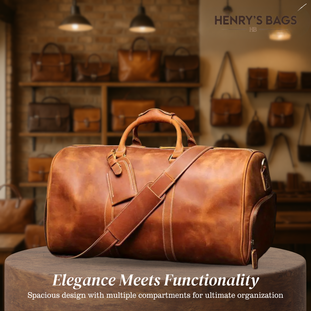 Montgomery | Genuine Top-Layer Cowhide Duffel Crossbody Bag