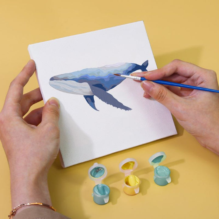 Malen nach Zahlen - 6 Mini- Gemälde | Fische-Set